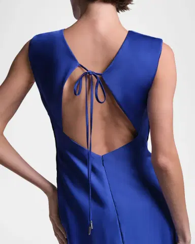 BCBGMAXAZRIA Leha Cut-Out Satin Midi Dress | Thumbnail 5 BCBGMAXAZRIA Leha Cut-Out Satin Midi Dress | Thumbnail 5