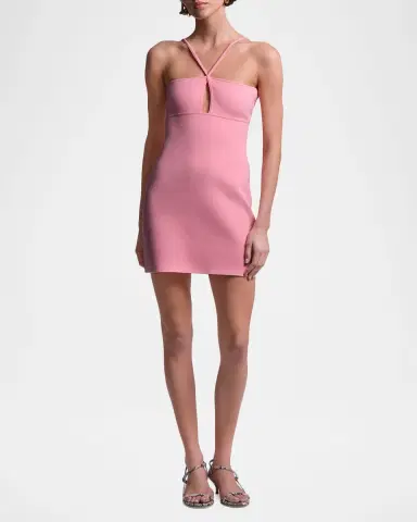 BCBGMAXAZRIA Josette Cutout Stretch Knit Halter Mini Dress | Thumbnail 2 BCBGMAXAZRIA Josette Cutout Stretch Knit Halter Mini Dress | Thumbnail 2