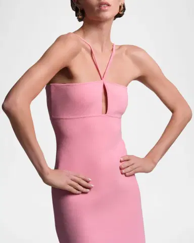 BCBGMAXAZRIA Josette Cutout Stretch Knit Halter Mini Dress | Thumbnail 5 BCBGMAXAZRIA Josette Cutout Stretch Knit Halter Mini Dress | Thumbnail 5