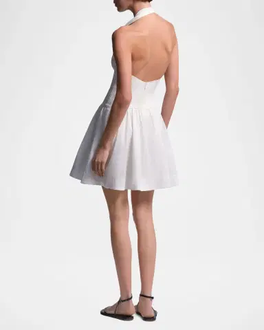 BCBGMAXAZRIA Perle Plunging Fit-&-Flare Mini Dress | Thumbnail 3 BCBGMAXAZRIA Perle Plunging Fit-&-Flare Mini Dress | Thumbnail 3