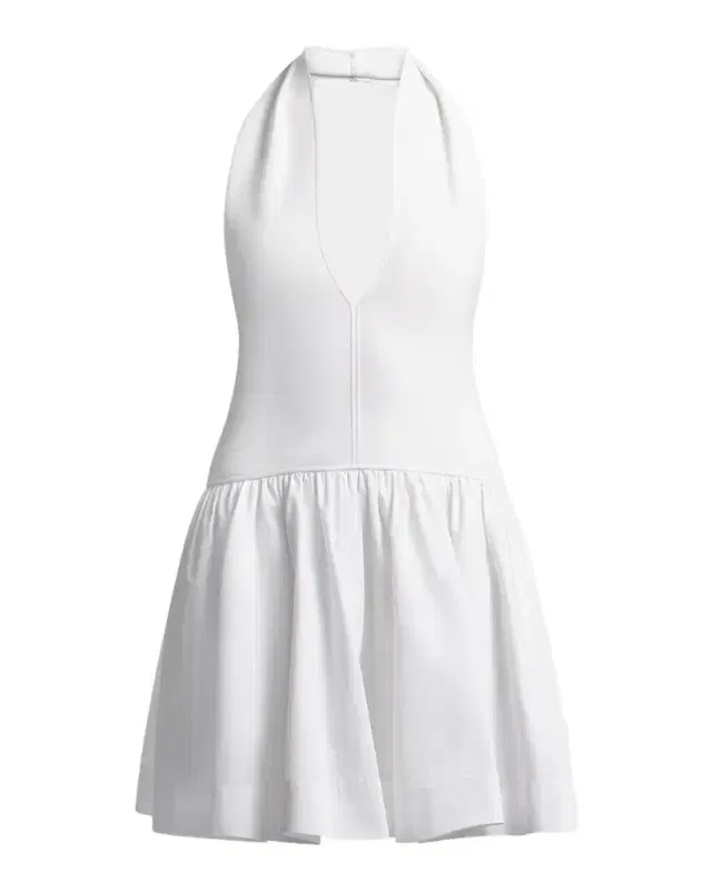 Perle Plunging Fit-&-Flare Mini Dress Perle Plunging Fit-&-Flare Mini Dress