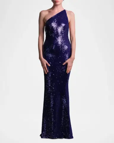 BCBGMAXAZRIA Estelle Open-Back Sequin Column Gown | Thumbnail 2 BCBGMAXAZRIA Estelle Open-Back Sequin Column Gown | Thumbnail 2