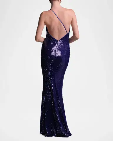 BCBGMAXAZRIA Estelle Open-Back Sequin Column Gown | Thumbnail 3 BCBGMAXAZRIA Estelle Open-Back Sequin Column Gown | Thumbnail 3