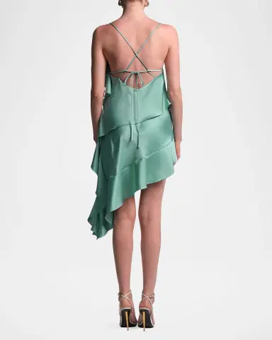 BCBGMAXAZRIA Fiona High-Low Charmeuse Slip Dress | Thumbnail 3 BCBGMAXAZRIA Fiona High-Low Charmeuse Slip Dress | Thumbnail 3