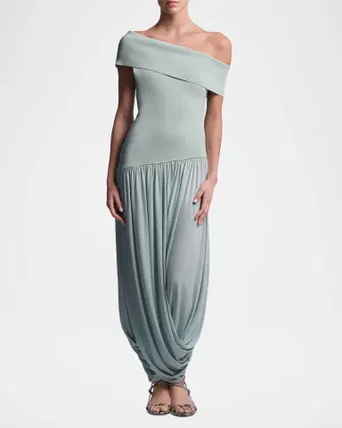 BCBGMAXAZRIA Myla Draped Off-Shoulder Maxi Dress | Thumbnail 2 BCBGMAXAZRIA Myla Draped Off-Shoulder Maxi Dress | Thumbnail 2