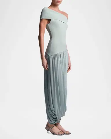 BCBGMAXAZRIA Myla Draped Off-Shoulder Maxi Dress | Thumbnail 4 BCBGMAXAZRIA Myla Draped Off-Shoulder Maxi Dress | Thumbnail 4