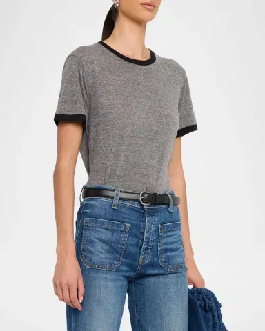 Nili Lotan Lana Classic Ringer Tee | Thumbnail 4 Nili Lotan Lana Classic Ringer Tee | Thumbnail 4