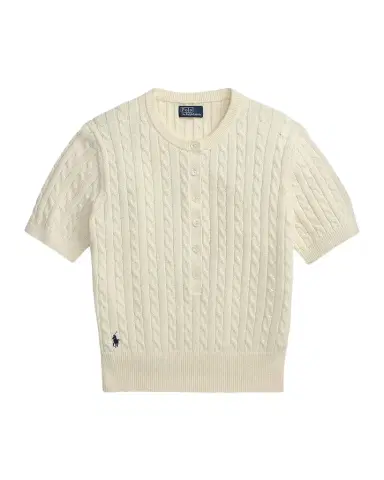 Polo Ralph Lauren Cable-Knit Cotton Henley Sweater | Thumbnail 1 Polo Ralph Lauren Cable-Knit Cotton Henley Sweater | Thumbnail 1