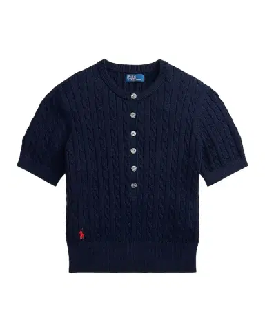 Polo Ralph Lauren Cable-Knit Cotton Henley Sweater | Thumbnail 1 Polo Ralph Lauren Cable-Knit Cotton Henley Sweater | Thumbnail 1