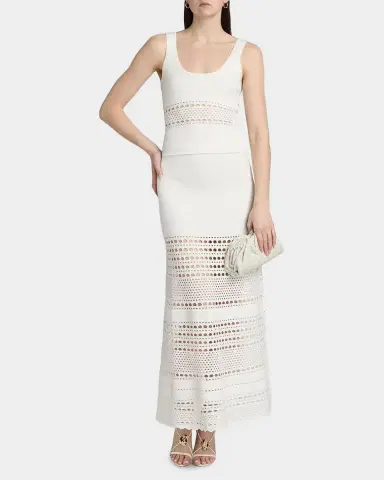 Simkhai Westly Open-Stitch Midi Skirt | Thumbnail 2 Simkhai Westly Open-Stitch Midi Skirt | Thumbnail 2