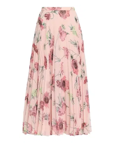 Erdem Floral Pleated Voile Midi Skirt | Thumbnail 1 Erdem Floral Pleated Voile Midi Skirt | Thumbnail 1