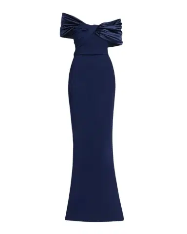 Chiara Boni La Petite Robe Vezia Twisted Off-The-Shoulder Column Gown | Thumbnail 1 Chiara Boni La Petite Robe Vezia Twisted Off-The-Shoulder Column Gown | Thumbnail 1