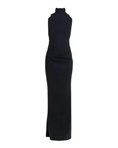 Chiara Boni La Petite Robe Aquari Lace-Trim Halter Column Gown | Thumbnail 1 Chiara Boni La Petite Robe Aquari Lace-Trim Halter Column Gown | Thumbnail 1