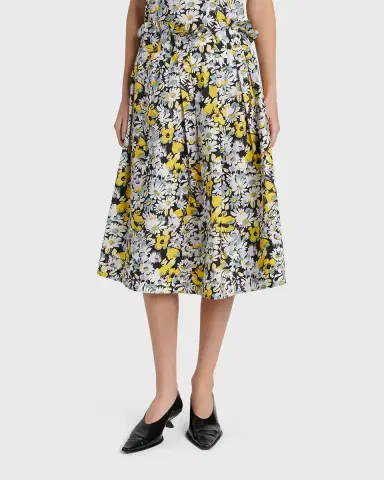 Marni Floral Cotton Midi Skirt | Thumbnail 4 Marni Floral Cotton Midi Skirt | Thumbnail 4