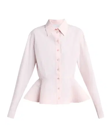 Stella McCartney Peplum Cotton Button-Down Shirt | Thumbnail 1 Stella McCartney Peplum Cotton Button-Down Shirt | Thumbnail 1
