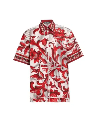 Dolce & Gabbana Men's Majolica-Print Short-Sleeve Shirt | Thumbnail 1 Dolce & Gabbana Men's Majolica-Print Short-Sleeve Shirt | Thumbnail 1