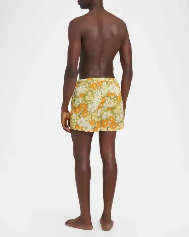 Valentino Garavani Men 's Floral Logo Swim Trunks | Thumbnail 3 Valentino Garavani Men 's Floral Logo Swim Trunks | Thumbnail 3