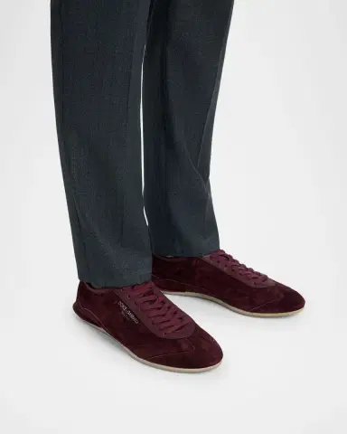 Dolce & Gabbana Men's Lipari Suede T-Toe Low-Top Sneakers | Thumbnail 2 Dolce & Gabbana Men's Lipari Suede T-Toe Low-Top Sneakers | Thumbnail 2