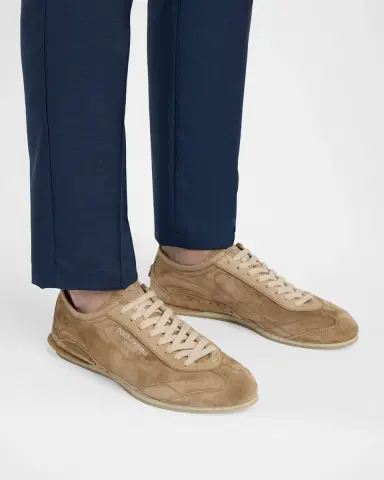 Dolce & Gabbana Men's Lipari Suede T-Toe Low-Top Sneakers | Thumbnail 2 Dolce & Gabbana Men's Lipari Suede T-Toe Low-Top Sneakers | Thumbnail 2