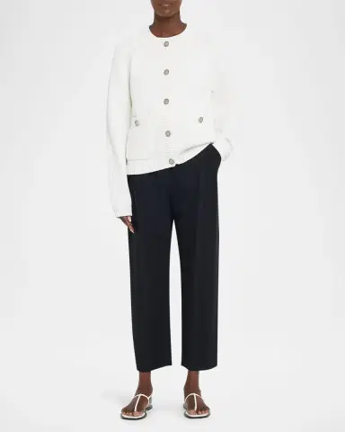 TOTEME Hammered Button Knit Cardigan | Thumbnail 2 TOTEME Hammered Button Knit Cardigan | Thumbnail 2