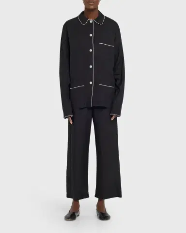 TOTEME Piped Silk Pj Pants | Thumbnail 2 TOTEME Piped Silk Pj Pants | Thumbnail 2