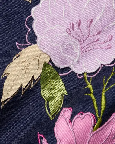 Badgley Mischka Floral Stretch Mikado Column Gown | Thumbnail 6 Badgley Mischka Floral Stretch Mikado Column Gown | Thumbnail 6