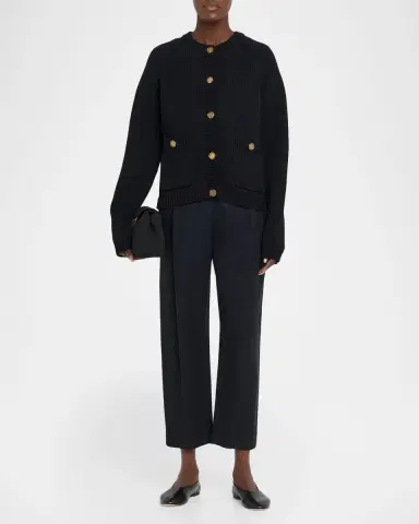 TOTEME Hammered Button Knit Cardigan | Thumbnail 2 TOTEME Hammered Button Knit Cardigan | Thumbnail 2