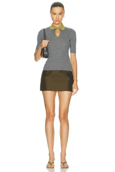 Jil Sander Short Sleeve Polo Sweater | Thumbnail 4 Jil Sander Short Sleeve Polo Sweater | Thumbnail 4