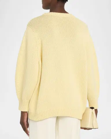 TOTEME Oversized Crew Knit Sweater | Thumbnail 3 TOTEME Oversized Crew Knit Sweater | Thumbnail 3