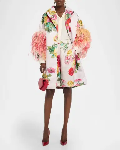 Libertine Pat Nixon Feathered Oversized Coat | Thumbnail 2 Libertine Pat Nixon Feathered Oversized Coat | Thumbnail 2