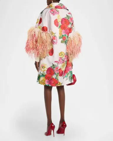 Libertine Pat Nixon Feathered Oversized Coat | Thumbnail 3 Libertine Pat Nixon Feathered Oversized Coat | Thumbnail 3