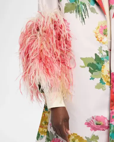 Libertine Pat Nixon Feathered Oversized Coat | Thumbnail 5 Libertine Pat Nixon Feathered Oversized Coat | Thumbnail 5