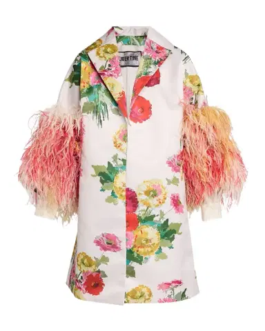 Libertine Pat Nixon Feathered Oversized Coat | Thumbnail 1 Libertine Pat Nixon Feathered Oversized Coat | Thumbnail 1