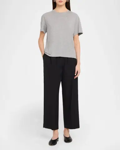 TOTEME Short-Sleeve Cotton Classic Tee | Thumbnail 2 TOTEME Short-Sleeve Cotton Classic Tee | Thumbnail 2