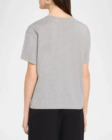 TOTEME Short-Sleeve Cotton Classic Tee | Thumbnail 3 TOTEME Short-Sleeve Cotton Classic Tee | Thumbnail 3