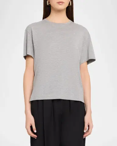 TOTEME Short-Sleeve Cotton Classic Tee | Thumbnail 4 TOTEME Short-Sleeve Cotton Classic Tee | Thumbnail 4