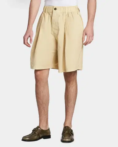 Marni Pleated Cotton Shorts | Thumbnail 5 Marni Pleated Cotton Shorts | Thumbnail 5