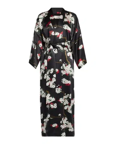 Olivia von Halle Queenie René Floral-Print Silk Robe | Thumbnail 1 Olivia von Halle Queenie René Floral-Print Silk Robe | Thumbnail 1