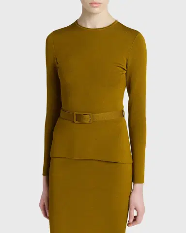 Tom Ford Belted Long-Sleeve Knit Top | Thumbnail 4 Tom Ford Belted Long-Sleeve Knit Top | Thumbnail 4