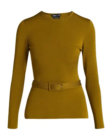 Tom Ford Belted Long-Sleeve Knit Top | Thumbnail 1 Tom Ford Belted Long-Sleeve Knit Top | Thumbnail 1