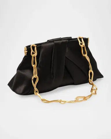 Cult Gaia Lia Mini Pleated Satin Clutch | Thumbnail 2 Cult Gaia Lia Mini Pleated Satin Clutch | Thumbnail 2