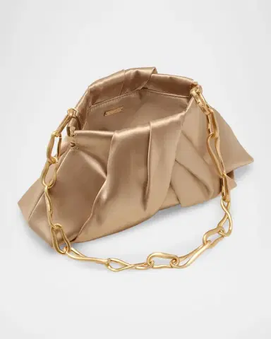Cult Gaia Lia Mini Pleated Satin Clutch | Thumbnail 6 Cult Gaia Lia Mini Pleated Satin Clutch | Thumbnail 6