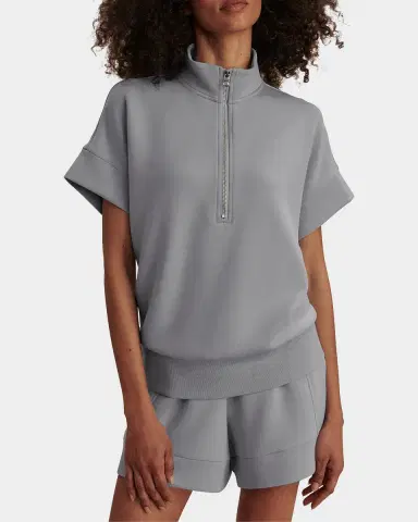 Varley Ritchie Short-Sleeve Half-Zip Sweatshirt | Thumbnail 4 Varley Ritchie Short-Sleeve Half-Zip Sweatshirt | Thumbnail 4