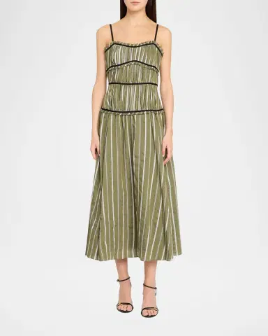 Cinq à Sept Celia Striped Maxi Dress | Thumbnail 2 Cinq à Sept Celia Striped Maxi Dress | Thumbnail 2