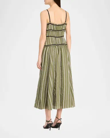 Cinq à Sept Celia Striped Maxi Dress | Thumbnail 3 Cinq à Sept Celia Striped Maxi Dress | Thumbnail 3