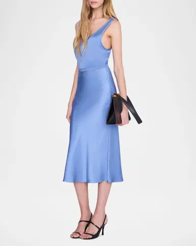 Anine Bing Bar Silk Slip Skirt | Thumbnail 2 Anine Bing Bar Silk Slip Skirt | Thumbnail 2