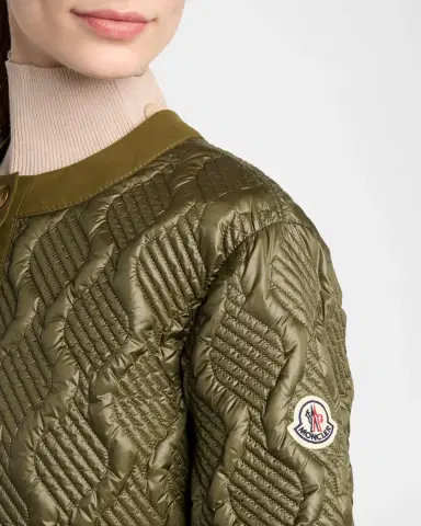 Moncler Libellule Geometric Quilted Short Down Jacket | Thumbnail 5 Moncler Libellule Geometric Quilted Short Down Jacket | Thumbnail 5