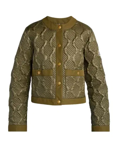 Moncler Libellule Geometric Quilted Short Down Jacket | Thumbnail 1 Moncler Libellule Geometric Quilted Short Down Jacket | Thumbnail 1