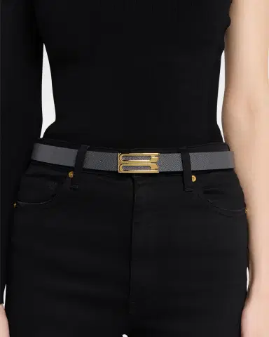 Victoria Beckham Dorian Frame Belt in Croc-Embossed Leather | Thumbnail 2 Victoria Beckham Dorian Frame Belt in Croc-Embossed Leather | Thumbnail 2