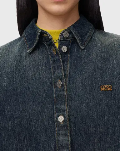 Loewe Short-Sleeve Denim Trapeze Button-Down Shirt | Thumbnail 5 Loewe Short-Sleeve Denim Trapeze Button-Down Shirt | Thumbnail 5